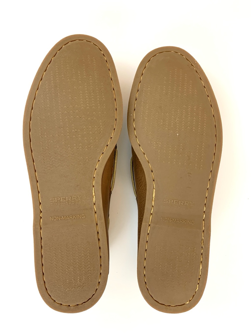 Sperry Gold Cup Authentic Original Two-Tone Tan/Brown Leather Boat Shoes - Picture 7 of 10